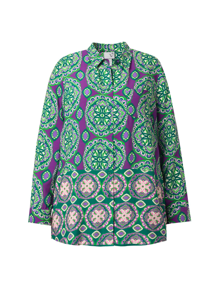 Блузка-рубашка оливкового цвета Ulla Popken
Блузка-рубашка оливкового цвета Ulla Popken