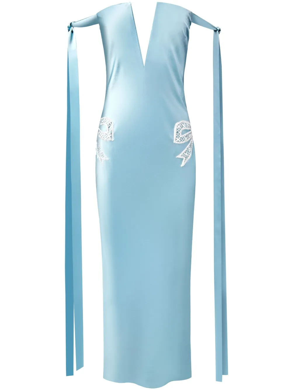 Платье без бретелей с завязками на рукавах Alejandra Alonso Rojas, синий
Платье без бретелей с завязками на рукавах Alejandra Alonso Rojas, синий