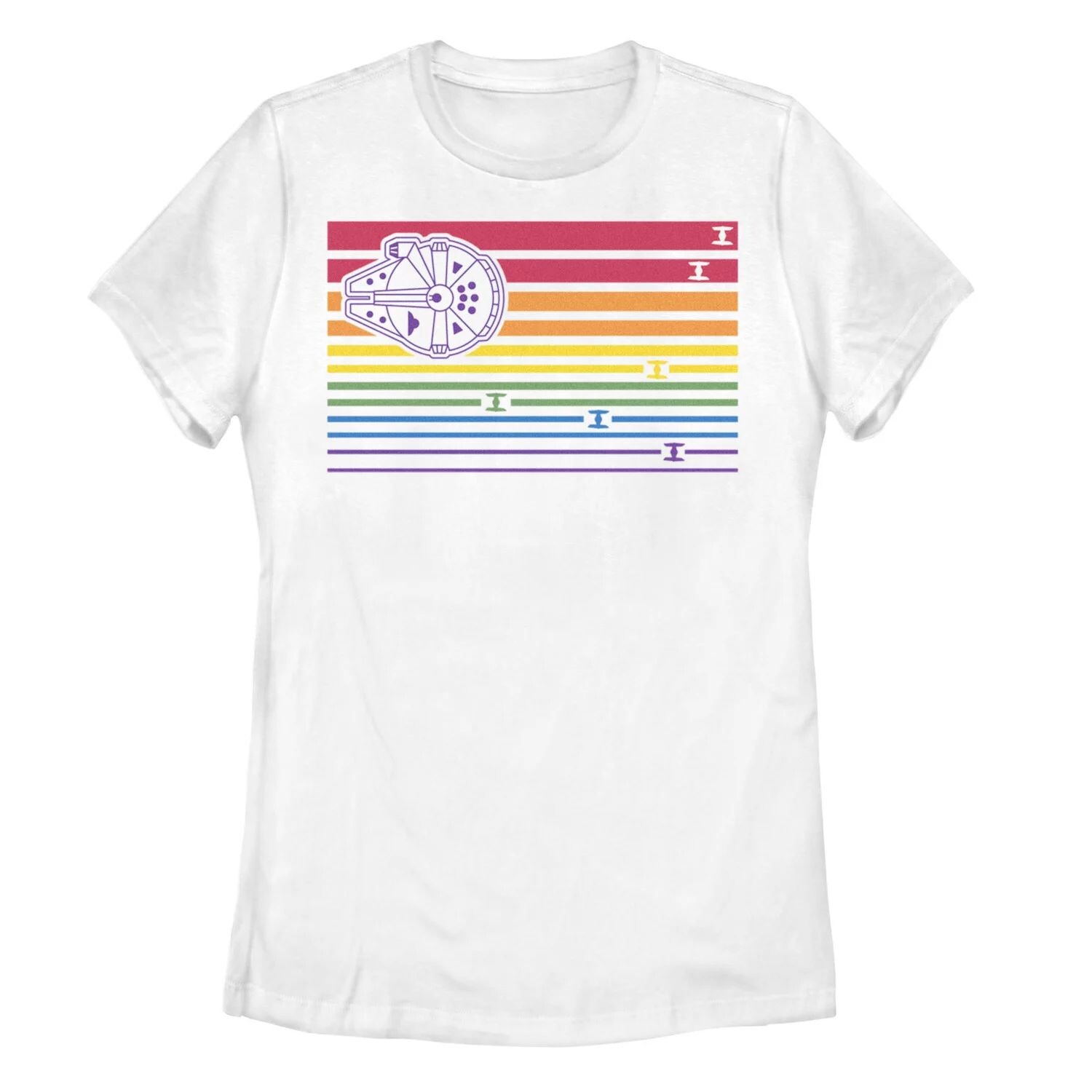 Радужная футболка Junior's Star Wars в полоску с кораблем Licensed Character
Радужная футболка Junior's Star Wars в полоску с кораблем Licensed Character