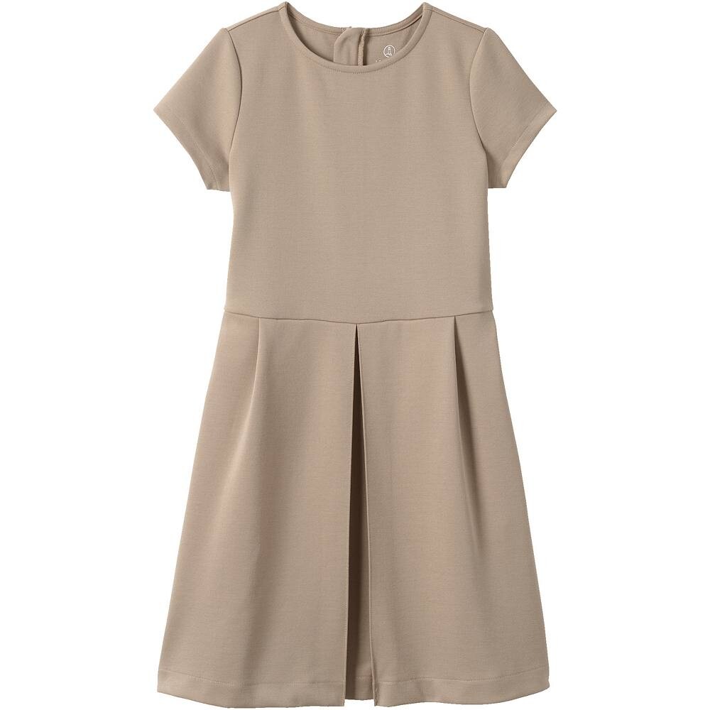 Школьная форма Lands' End для девочек 7–16 лет, платье из понте с короткими рукавами, цвет Khaki