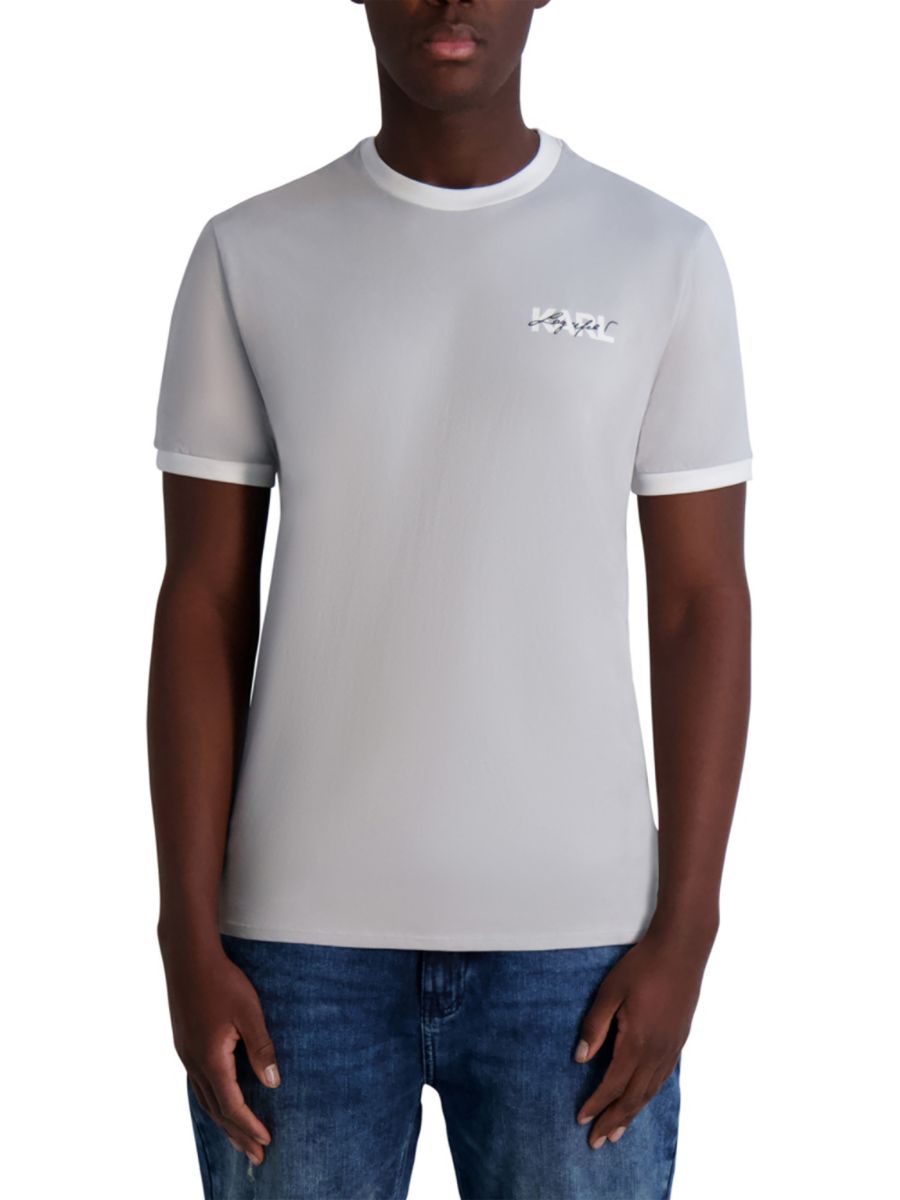 Хлопковая футболка с логотипом Karl Lagerfeld Paris, светло-серый
Хлопковая футболка с логотипом Karl Lagerfeld Paris, светло-серый