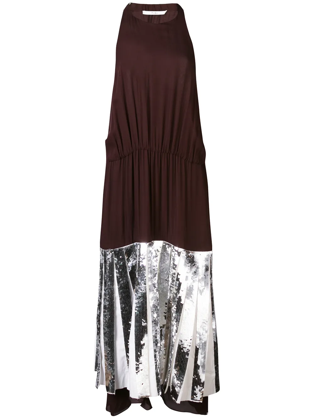 Платье Claude с вырезом халтер и пайетками Tibi, коричневый
Платье Claude с вырезом халтер и пайетками Tibi, коричневый