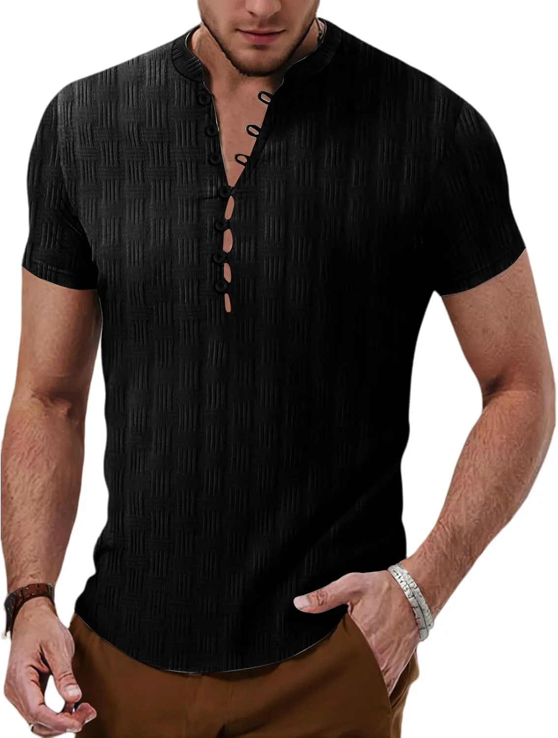 Мужская повседневная поло-футболка V-образного выреза CHXLQQX
Мужская повседневная поло-футболка V-образного выреза CHXLQQX