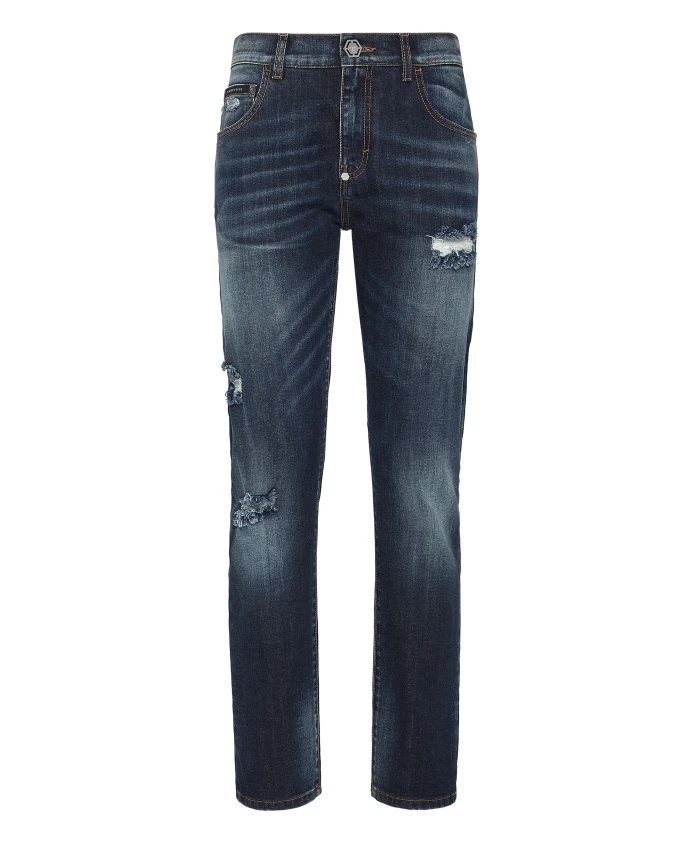 Джинсовые брюки в стиле "бывший парень" Philipp Plein, синий
Джинсовые брюки в стиле "бывший парень" Philipp Plein, синий