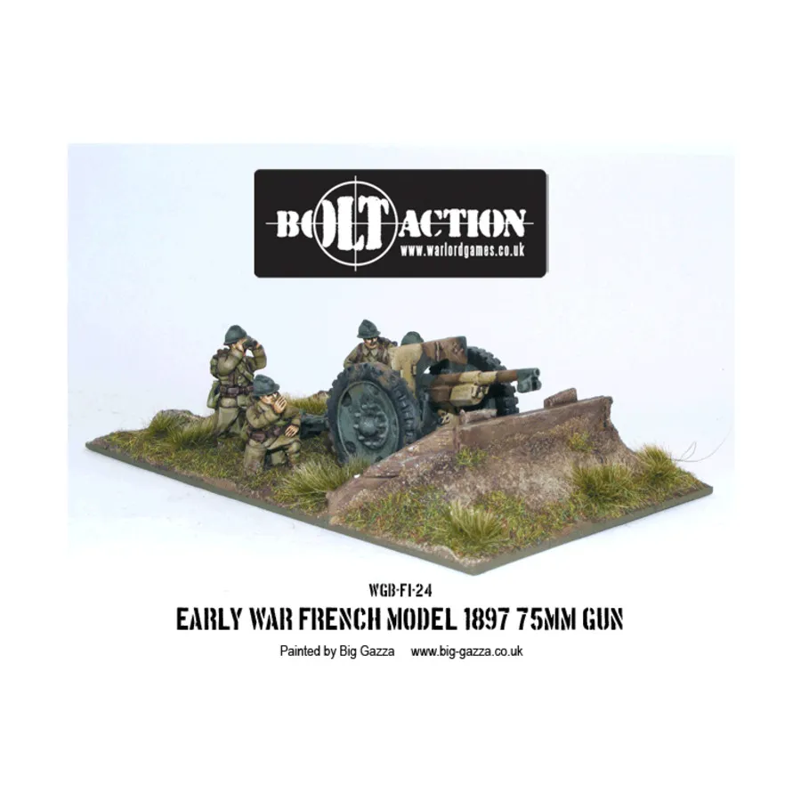 Французская 75-мм пушка начала войны образца 1897 г., Bolt Action - French (28mm)
Французская 75-мм пушка начала войны образца 1897 г., Bolt Action - French (28mm)
