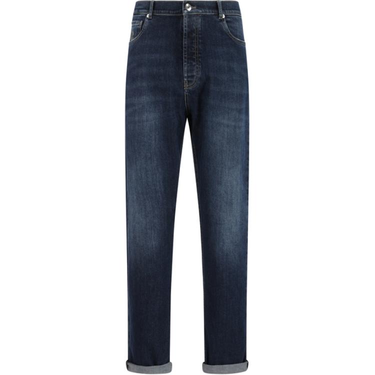 Потертые джинсы прямого кроя Brunello Cucinelli, синий
Потертые джинсы прямого кроя Brunello Cucinelli, синий