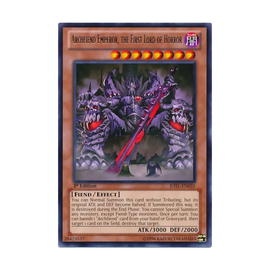 CCG Архидемон-Император — Первый Лорд Ужаса (очень редкий), Yu-Gi-Oh - Promo - Deluxe Edition - Singles
CCG Архидемон-Император — Первый Лорд Ужаса (очень редкий), Yu-Gi-Oh - Promo - Deluxe Edition - Singles