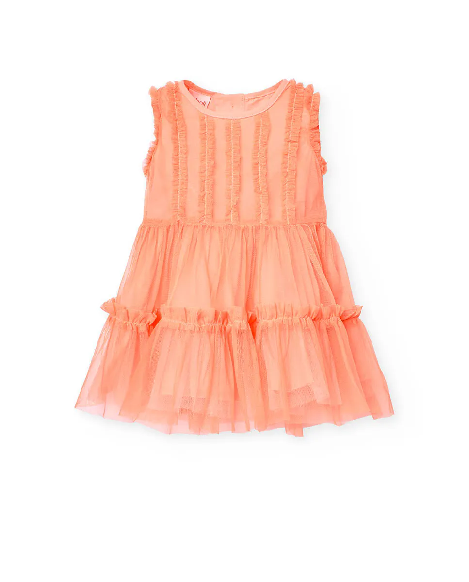 Платье для девочки из тюля без рукавов Boboli, оранжевый
Платье для девочки из тюля без рукавов Boboli, оранжевый