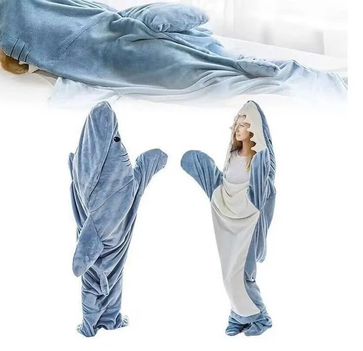 Одеяло с капюшоном в форме акулы, спальный мешок Leaper, серый
Одеяло с капюшоном в форме акулы, спальный мешок Leaper, серый