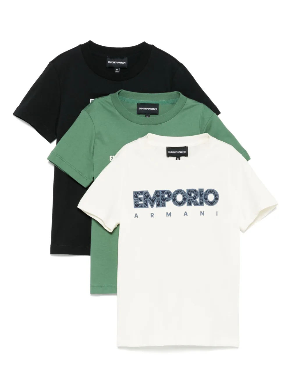 Комплект из трех футболок с логотипом Emporio Armani Kids, белый
Комплект из трех футболок с логотипом Emporio Armani Kids, белый
