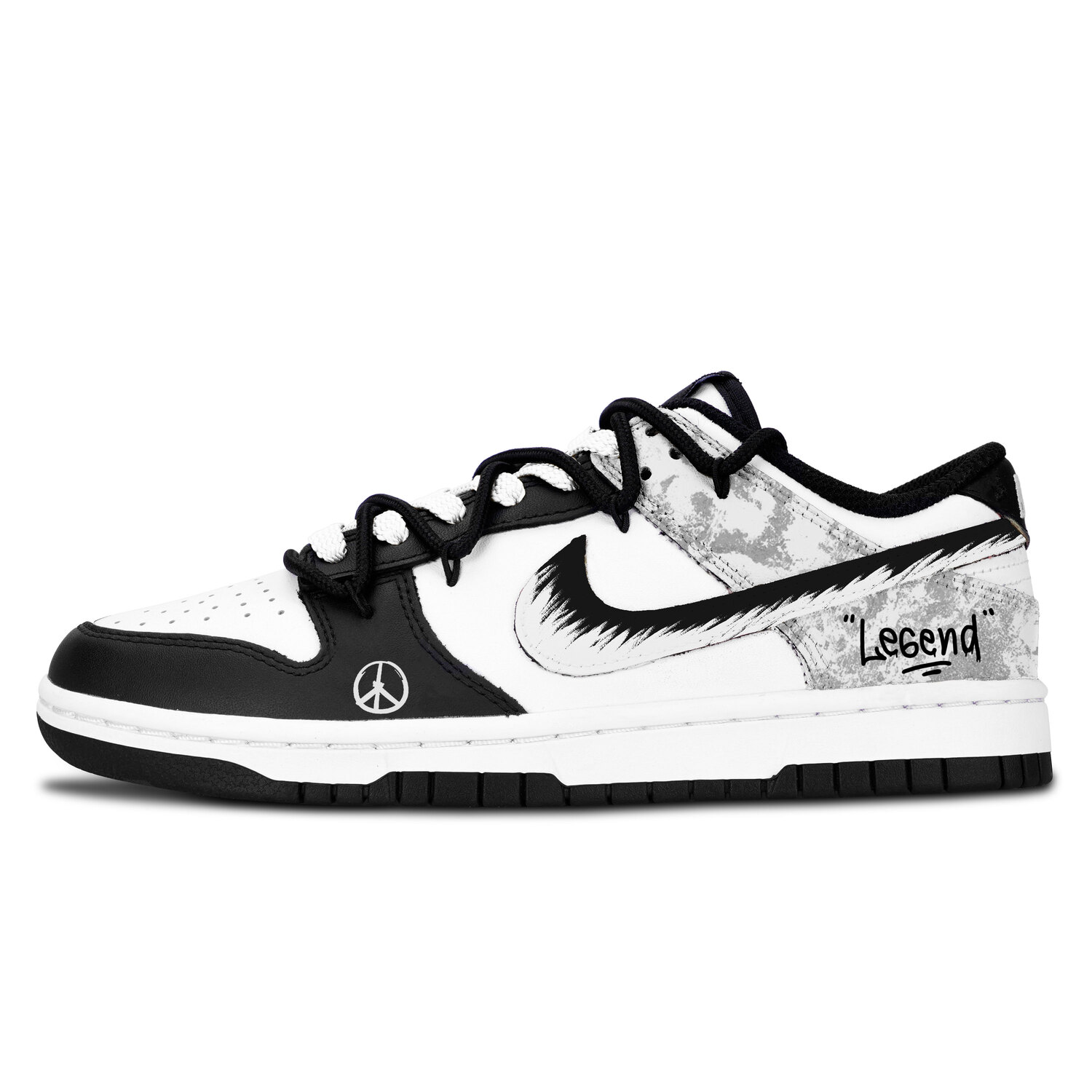 Nike Кроссовки для скейтбординга Dunk Black White, Ink Stamp Legacy, износостойкие, низкие, унисекс, серый
Nike Кроссовки для скейтбординга Dunk Black White, Ink Stamp Legacy, износостойкие, низкие, унисекс, серый