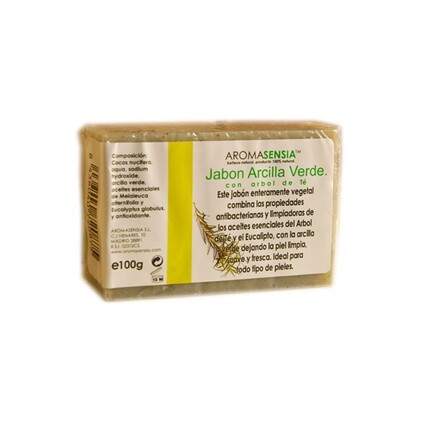 Aromasensi Jabon Arcilla Verde Con Arbol De Te 100G
Aromasensi Jabon Arcilla Verde Con Arbol De Te 100G