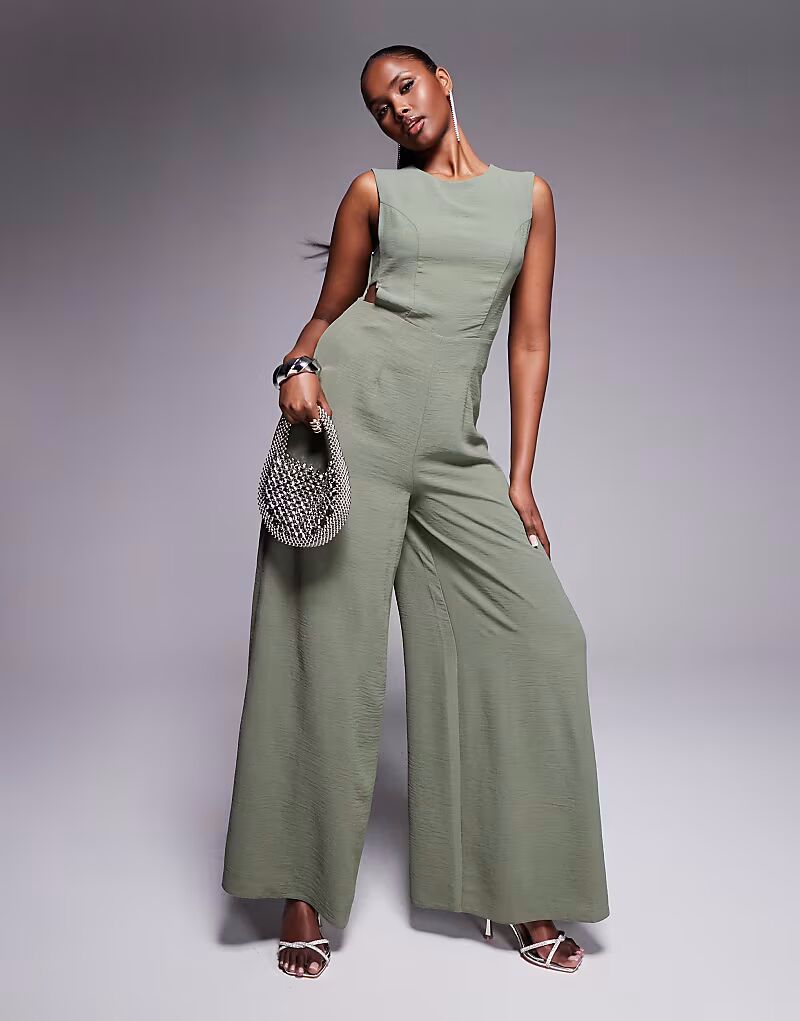 Широкий комбинезон цвета хаки с пряжкой от ASOS DESIGN
Широкий комбинезон цвета хаки с пряжкой от ASOS DESIGN