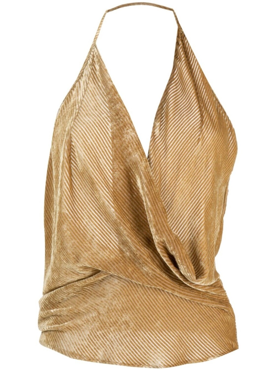 Бархатный топ с вырезом халтер Petar Petrov, коричневый
Бархатный топ с вырезом халтер Petar Petrov, коричневый