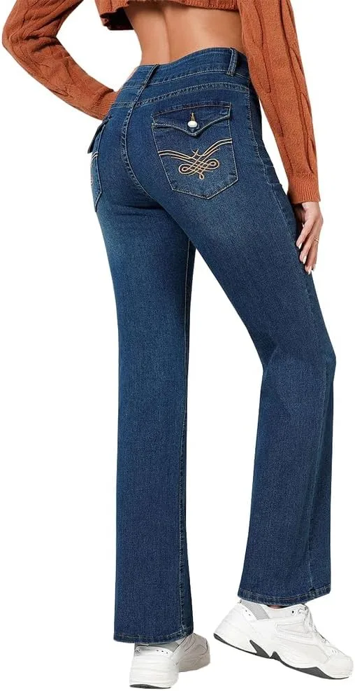 Женские джинсы с высокой талией и расклешенными штанинами, утягивающие, с эффектом стройности TACSTRUN
Женские джинсы с высокой талией и расклешенными штанинами, утягивающие, с эффектом стройности TACSTRUN