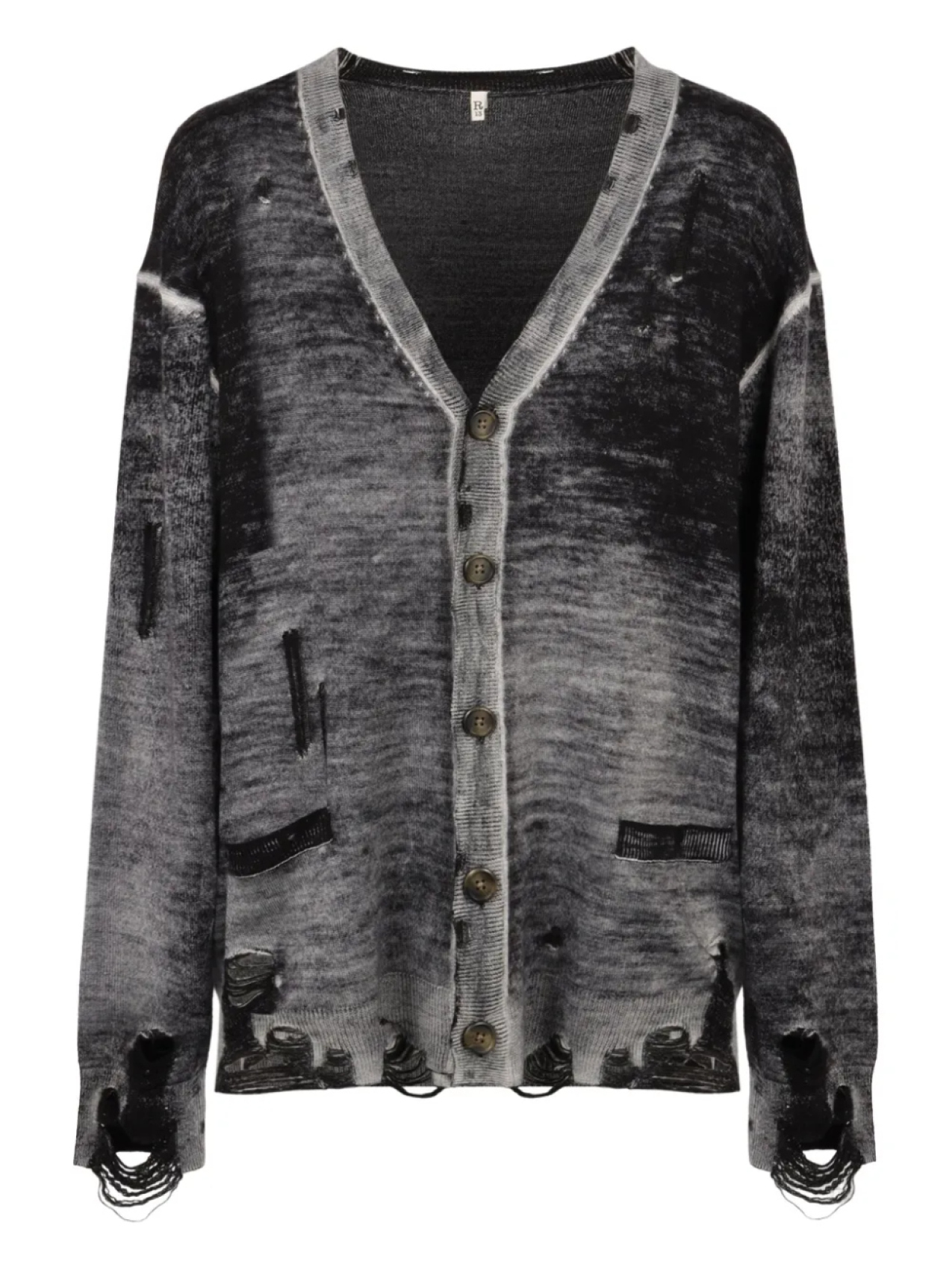 Кардиган из мериносовой шерсти R13, черный
Кардиган из мериносовой шерсти R13, черный