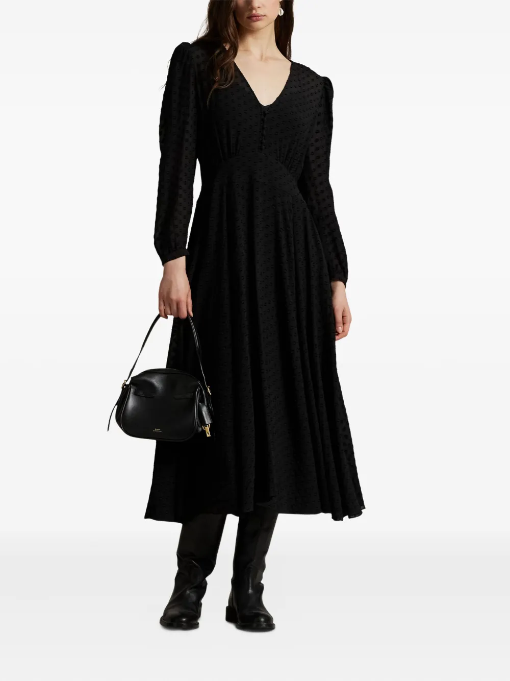 Платье миди в горох с объемными рукавами POLO RALPH LAUREN, черный
Платье миди в горох с объемными рукавами POLO RALPH LAUREN, черный