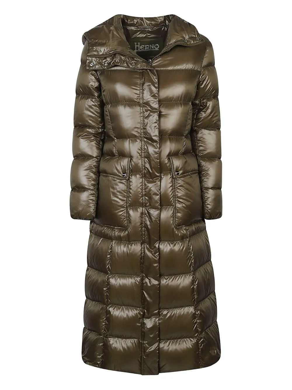 Пуховое пальто с капюшоном Herno, зеленый
Пуховое пальто с капюшоном Herno, зеленый
