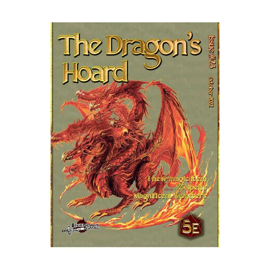 Dragon's Hoard - Issue #23, Dungeons & Dragons (5th Edition) - Dragon's Hoard (Legendary Games), мягкая обложка
Dragon's Hoard - Issue #23, Dungeons & Dragons (5th Edition) - Dragon's Hoard (Legendary Games), мягкая обложка