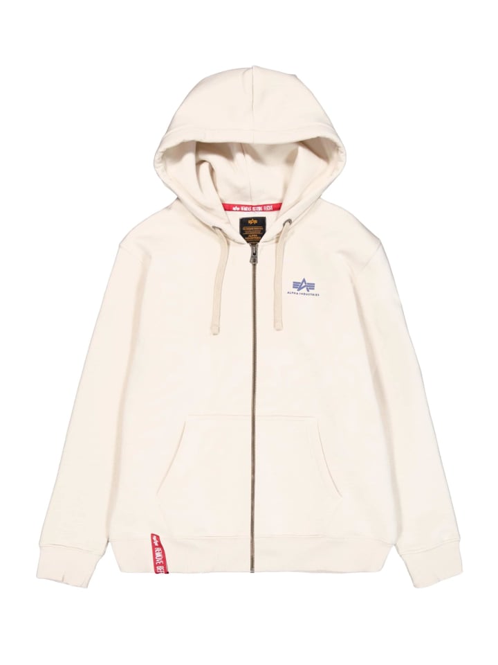 Толстовка с капюшоном Alpha Industries, белый 
Толстовка с капюшоном Alpha Industries, белый