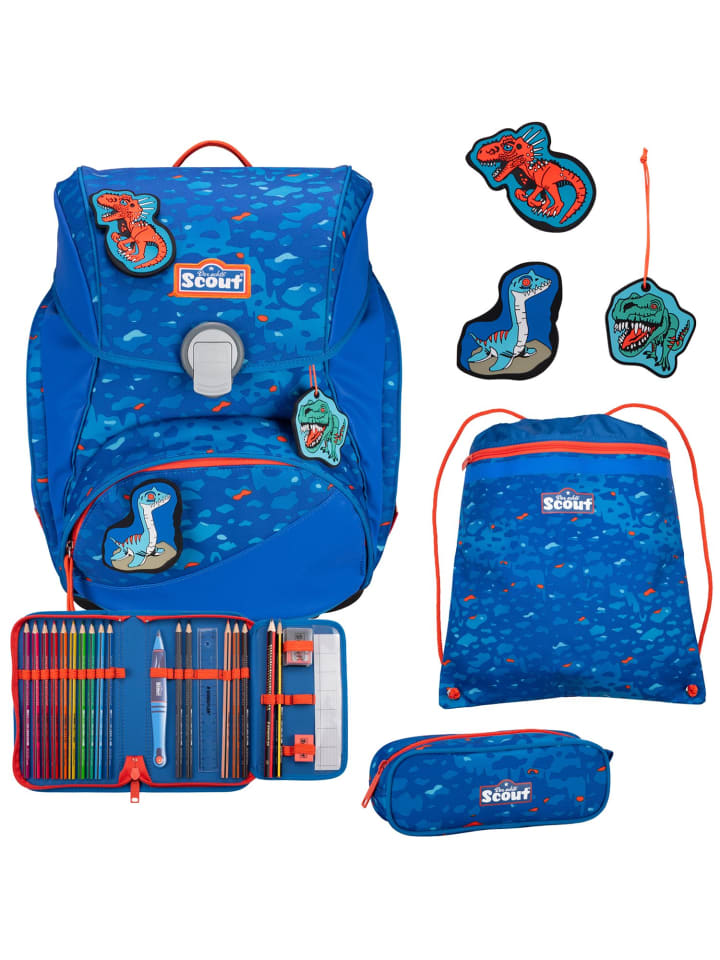 Scout Набор школьных рюкзаков Alpha Superflash, 4 предмета, синий динозавр
Scout Набор школьных рюкзаков Alpha Superflash, 4 предмета, синий динозавр