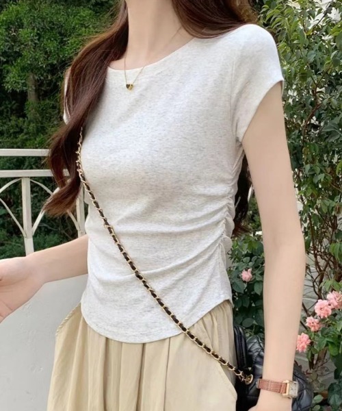 Футболка с коротким рукавом и присборенным боком Miniministore, светло-серый
Футболка с коротким рукавом и присборенным боком Miniministore, светло-серый