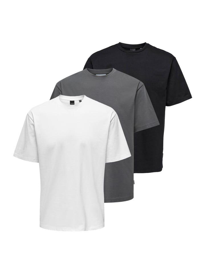 Футболка ONLY & SONS, цвет schwarz/weiß/dunkelgrau
Футболка ONLY & SONS, цвет schwarz/weiß/dunkelgrau