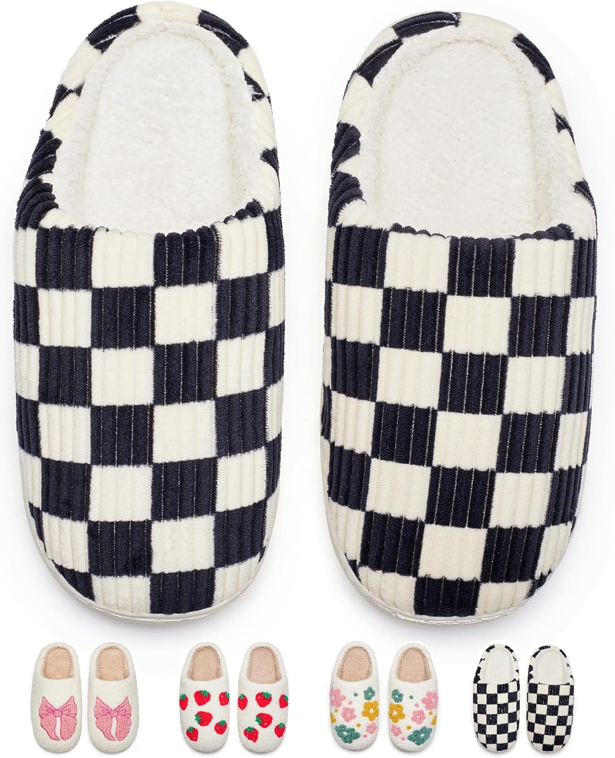 Милые домашние тапочки для женщин и мужчин, теплые уютные тапочки с мягкой подкладкой из памяти формы для дома и улицы Cekqoci, Black-checkered
Милые домашние тапочки для женщин и мужчин, теплые уютные тапочки с мягкой подкладкой из памяти формы для дома и улицы Cekqoci, Black-checkered