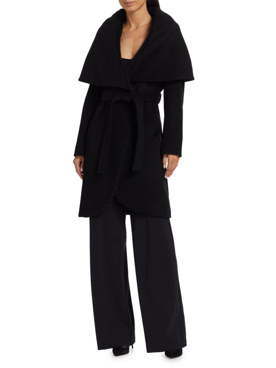 Пальто из шерсти с начесом Aura Kobi Halperin, черный 
Пальто из шерсти с начесом Aura Kobi Halperin, черный