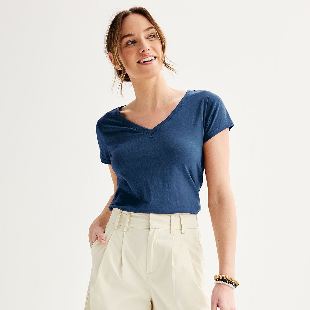 Женская повседневная футболка Sonoma Goods For Life с короткими рукавами и v-образным вырезом, цвет Blue Beauty
Женская повседневная футболка Sonoma Goods For Life с короткими рукавами и v-образным вырезом, цвет Blue Beauty