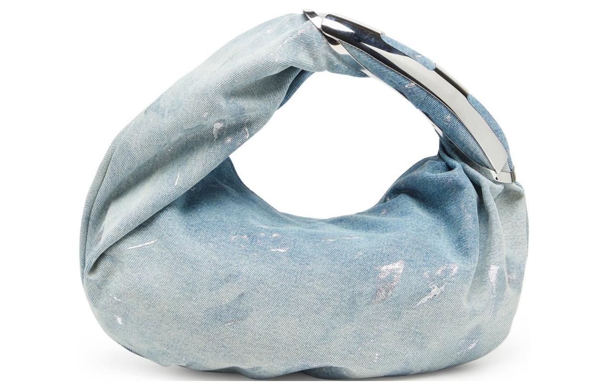 DIESEL Хлопковая женская сумка через плечо светло-голубого цвета
DIESEL Хлопковая женская сумка через плечо светло-голубого цвета