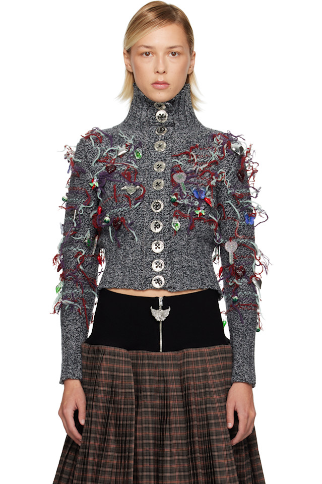 Chopova Lowena Серый выцветший кардиган
Chopova Lowena Серый выцветший кардиган