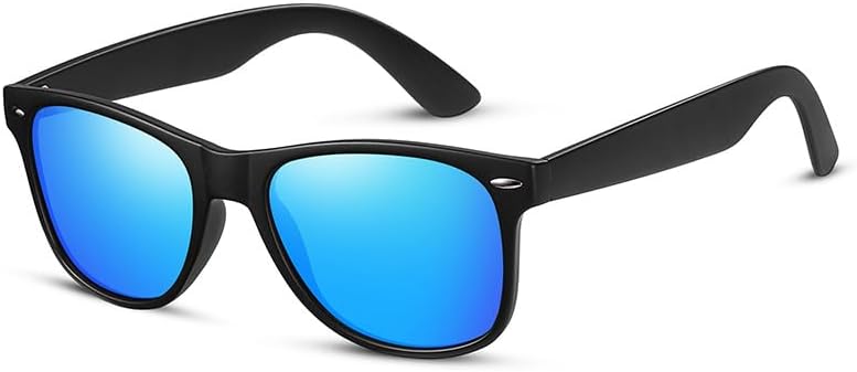 Поляризованные солнцезащитные очки для мужчин и женщин, классическая матовая черная оправа, зеркальные линзы в стиле ретро, защита от УФ-излучения, в комплекте с коробкой Generic, Blue
Поляризованные солнцезащитные очки для мужчин и женщин, классическая матовая черная оправа, зеркальные линзы в стиле ретро, защита от УФ-излучения, в комплекте с коробкой Generic, Blue
