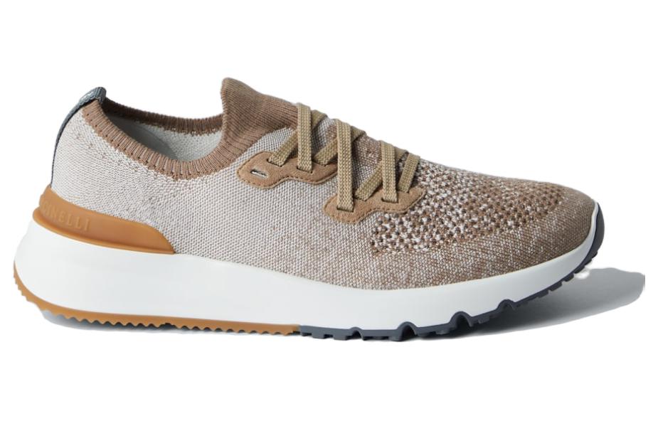 Вязаные кеды низкие Brunello Cucinelli, бежево-желтый
Вязаные кеды низкие Brunello Cucinelli, бежево-желтый