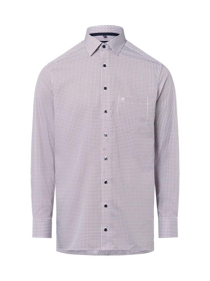 Рубашка белого и бордового цвета OLYMP
Рубашка белого и бордового цвета OLYMP