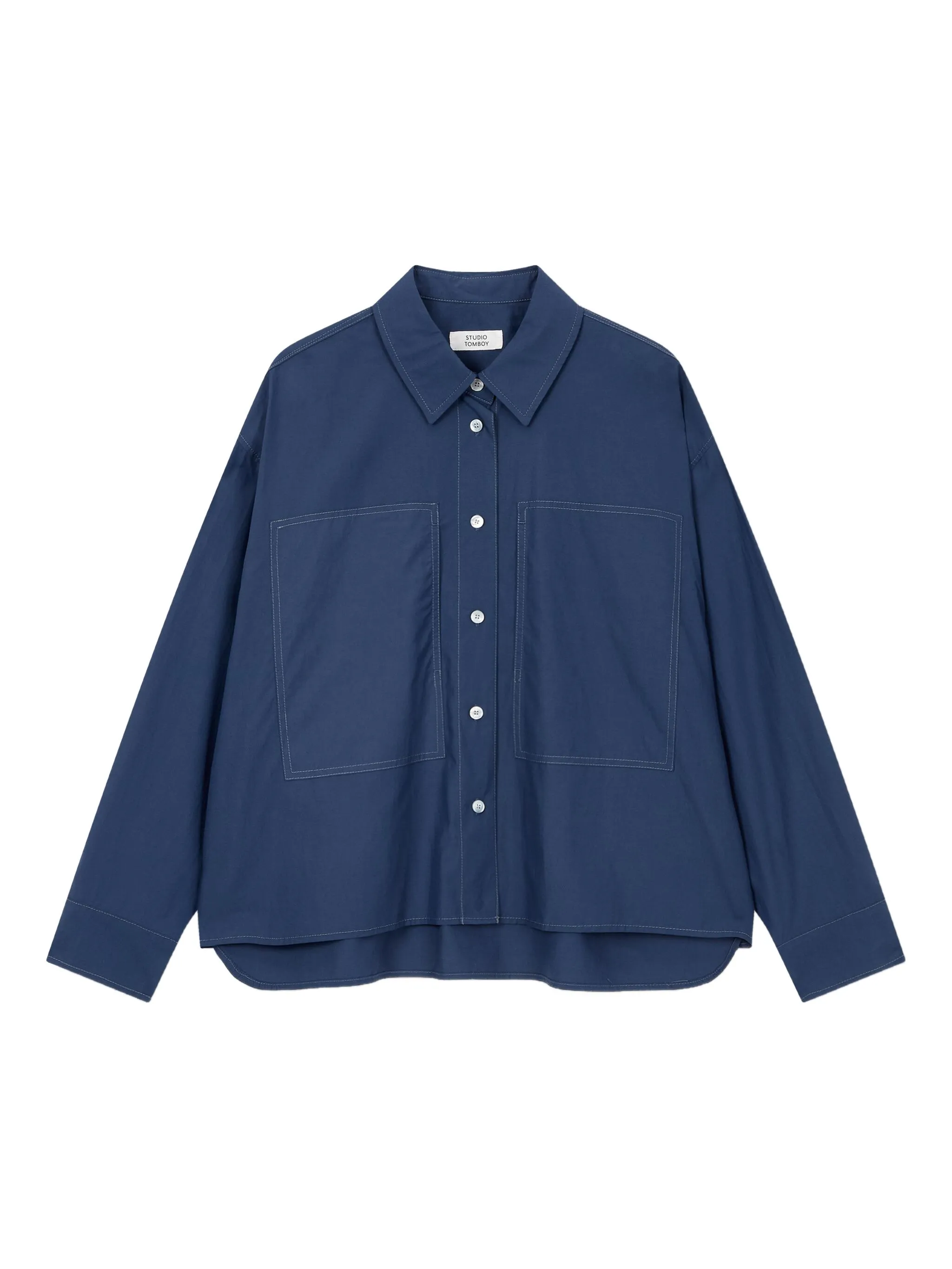 Рубашка с декоративной строчкой и карманами Tomboy, синий
Рубашка с декоративной строчкой и карманами Tomboy, синий