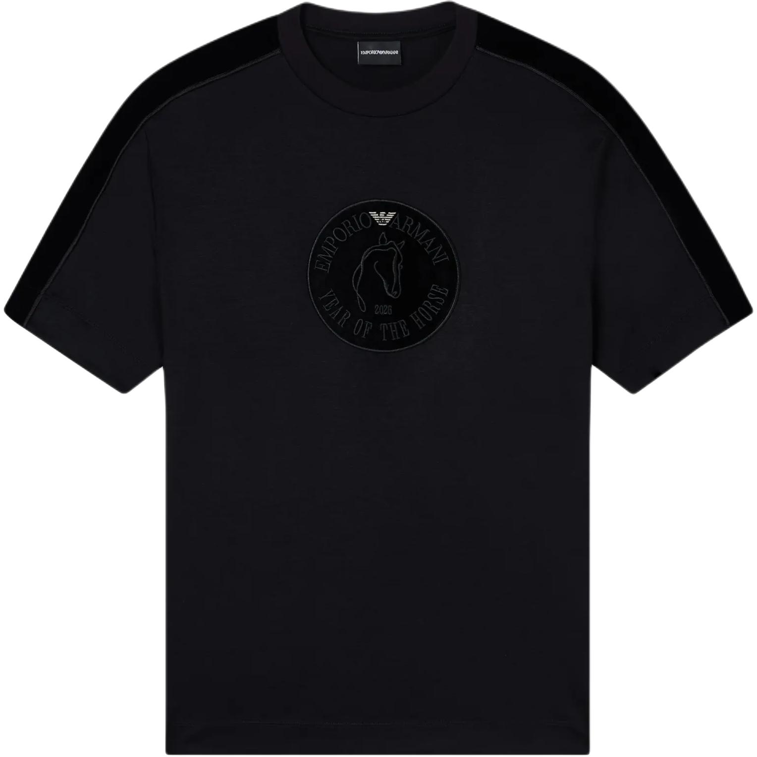 Футболка с бархатной вставкой Emporio Armani, черный
Футболка с бархатной вставкой Emporio Armani, черный