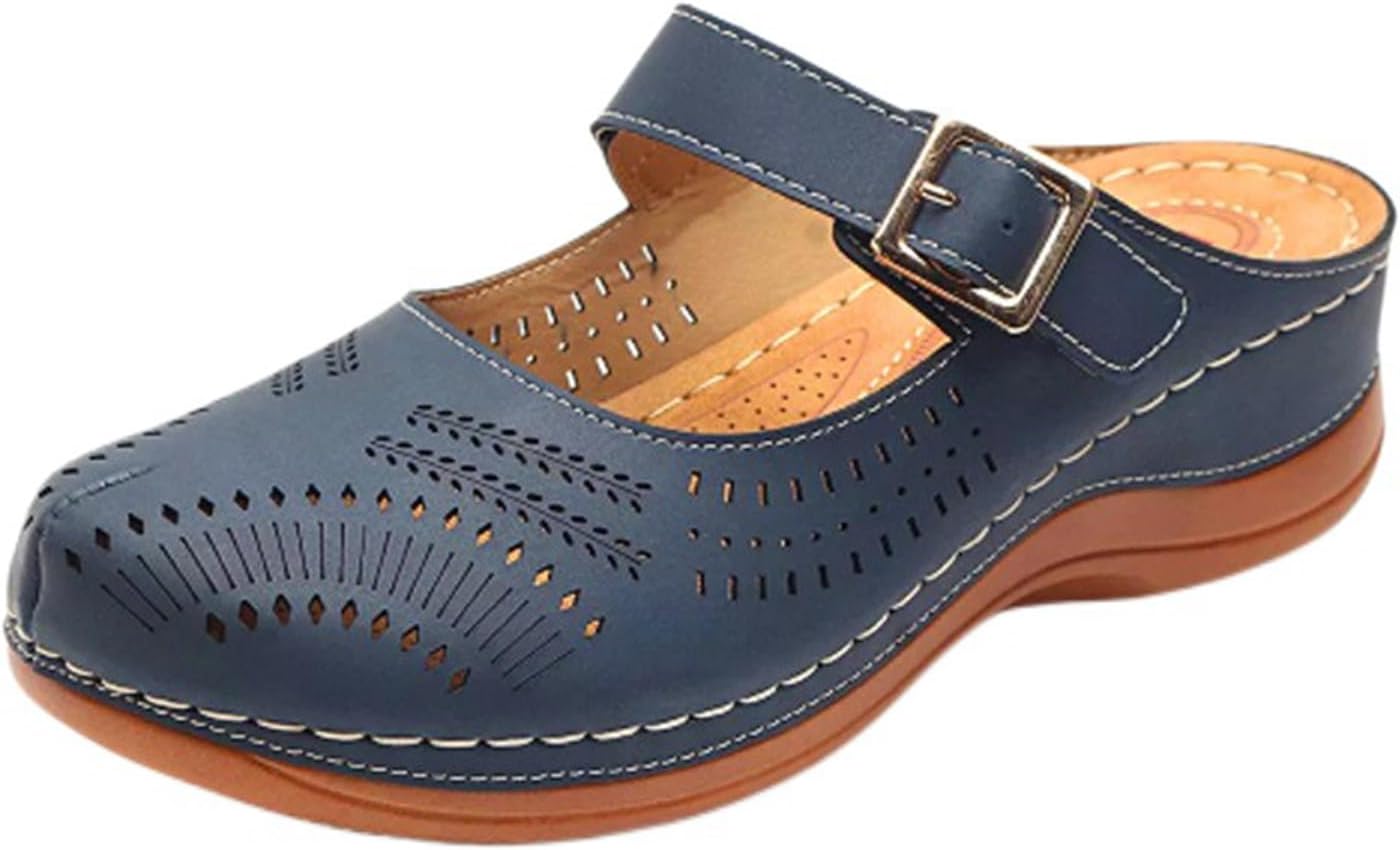 Женские мюли с цветочным принтом для лета, удобные ортопедические сандалии на платформе, закрытый носок, без задника, комфортные, дышащие, для прогулок, повседневные и нарядные бохо-сандалии на танкетке, с легким надеванием Kvotuu, темно-синий
Женские мюли с цветочным принтом для лета, удобные ортопедические сандалии на платформе, закрытый носок, без задника, комфортные, дышащие, для прогулок, повседневные и нарядные бохо-сандалии на танкетке, с легким надеванием Kvotuu, темно-синий