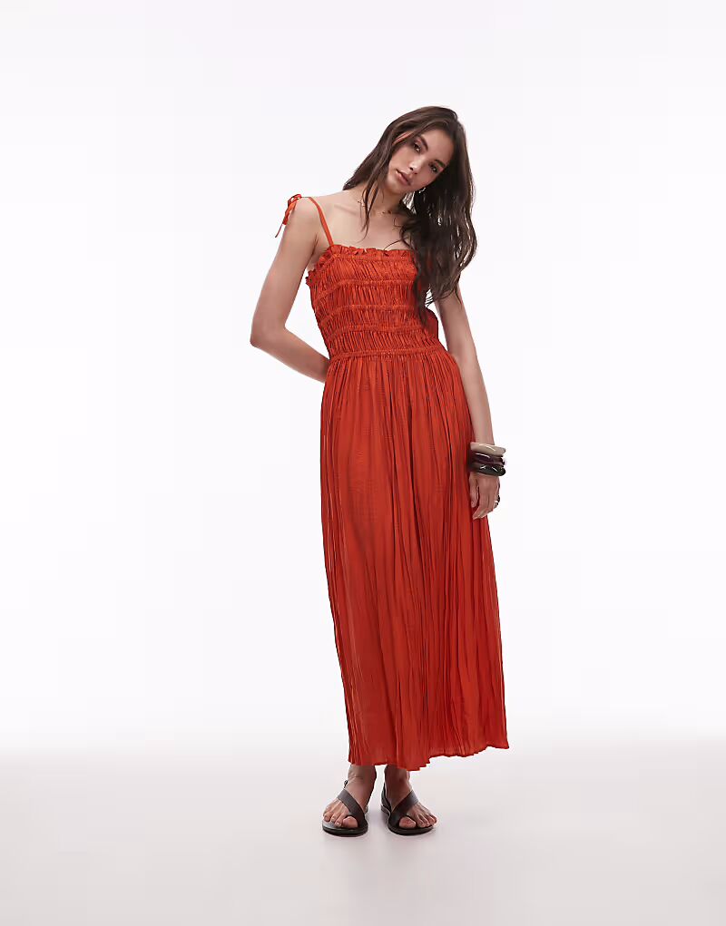 Платье миди с присборенной грудью Topshop из технической ткани с жатым эффектом, насыщенного оранжевого цвета
Платье миди с присборенной грудью Topshop из технической ткани с жатым эффектом, насыщенного оранжевого цвета