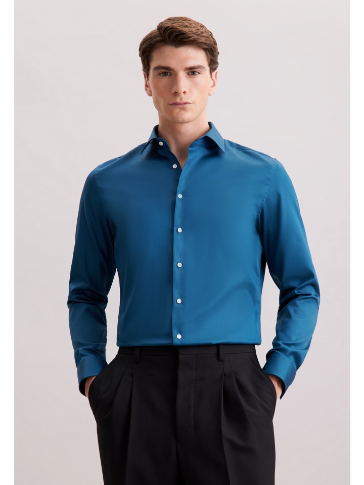 Узкая деловая рубашка зеленого цвета Seidensticker
Узкая деловая рубашка зеленого цвета Seidensticker