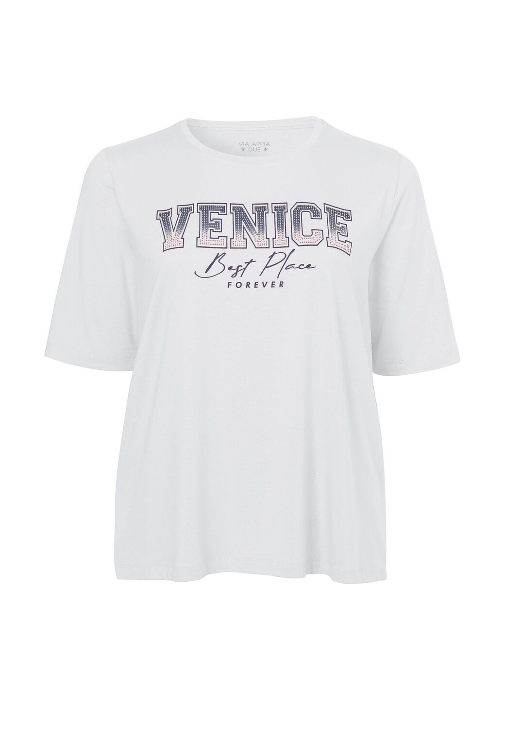 Рубашка Молодёжная футболка со стразами Via Appia -Due-, цвет Ecru Multicolor
Рубашка Молодёжная футболка со стразами Via Appia -Due-, цвет Ecru Multicolor