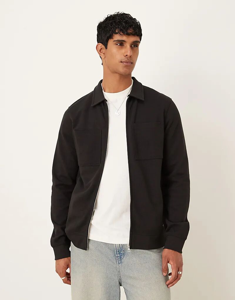 Рубашка с длинными рукавами из хлопковой смеси, черная, потертая
Рубашка с длинными рукавами из хлопковой смеси, черная, потертая