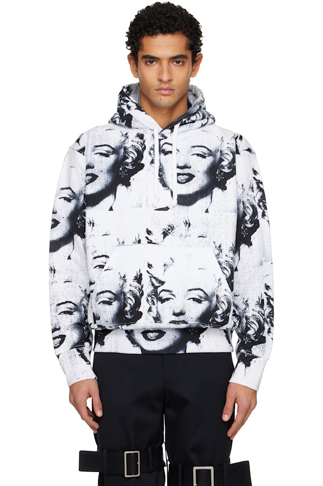 Vaquera Белая толстовка с капюшоном "Мэрилин"
Vaquera Белая толстовка с капюшоном "Мэрилин"