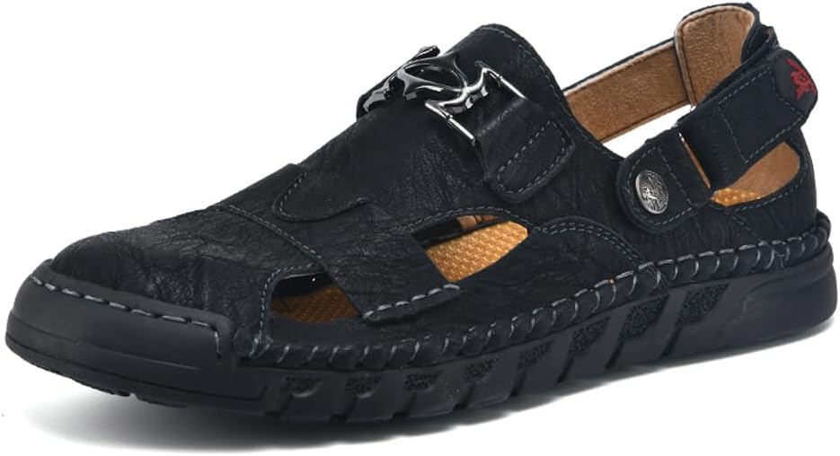 Мужские сандалии Asifn для улицы, кожаные, ручной работы, с закрытым носком, летние пляжные, мягкие, с перфорацией, дышащие, для прогулок и походов, повседневная обувь, черный
Мужские сандалии Asifn для улицы, кожаные, ручной работы, с закрытым носком, летние пляжные, мягкие, с перфорацией, дышащие, для прогулок и походов, повседневная обувь, черный