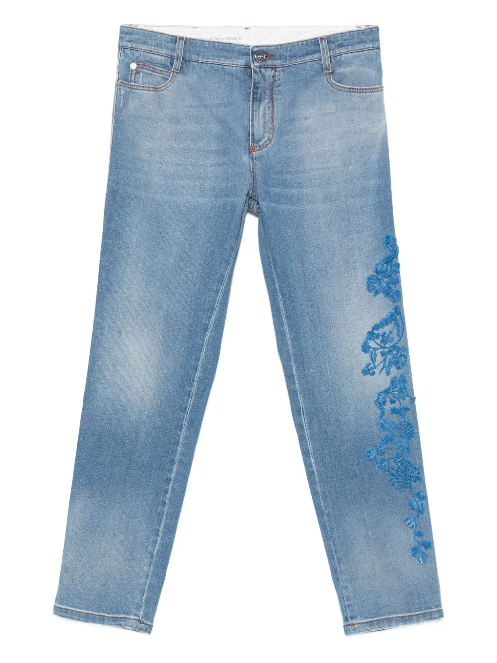 Джинсы с цветочной вышивкой Ermanno Scervino, синий
Джинсы с цветочной вышивкой Ermanno Scervino, синий