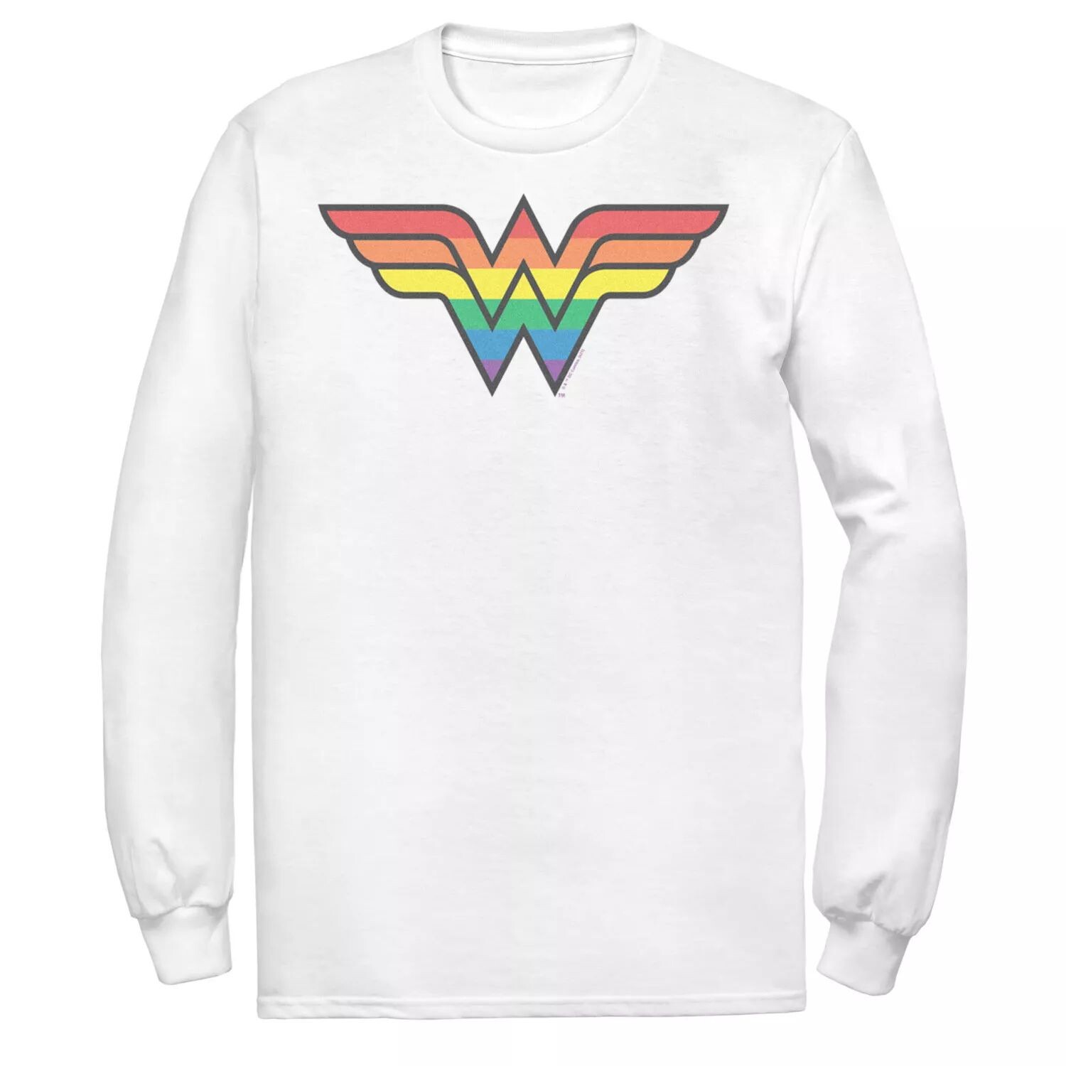 Мужская футболка с логотипом Wonder Woman в радужную полоску Licensed Character 
Мужская футболка с логотипом Wonder Woman в радужную полоску Licensed Character