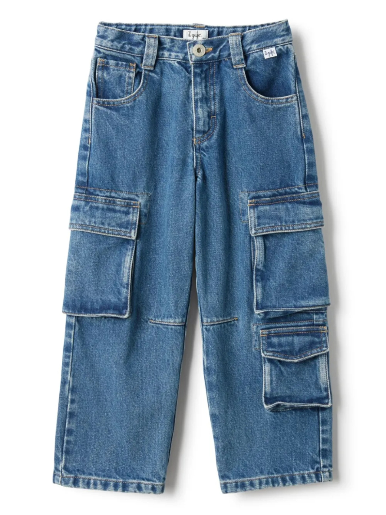 Джинсы карго Il Gufo, синий
Джинсы карго Il Gufo, синий