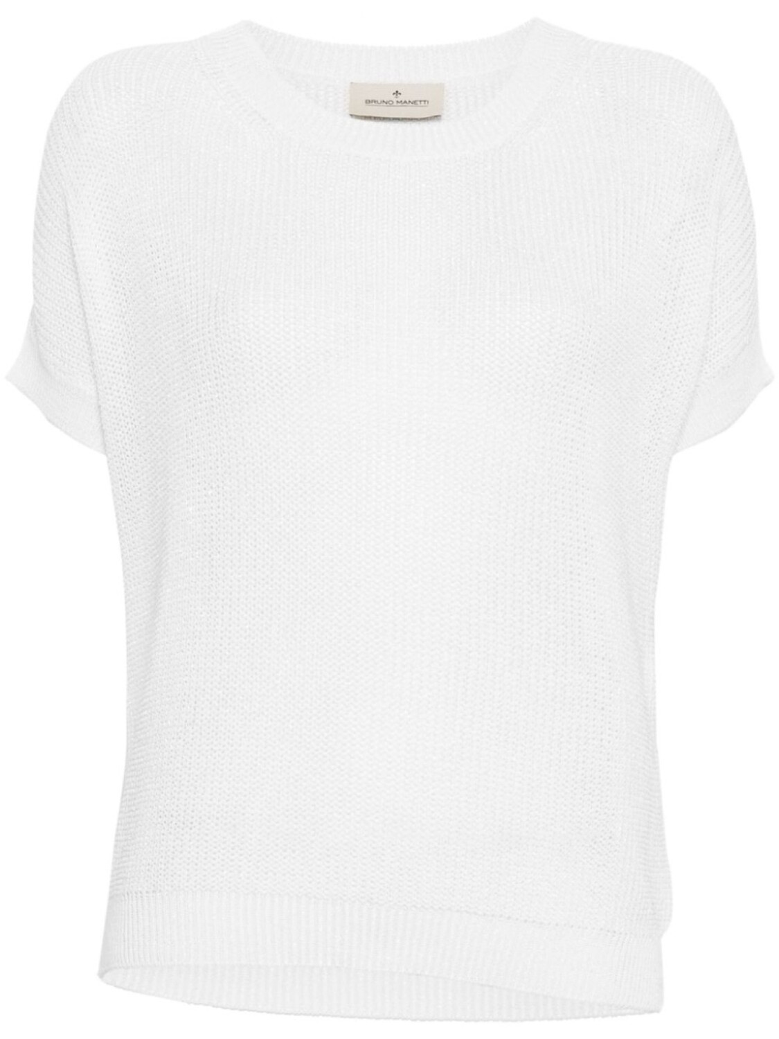 Джемпер рыхлой вязки с эффектом металлик Bruno Manetti, белый 
Джемпер рыхлой вязки с эффектом металлик Bruno Manetti, белый