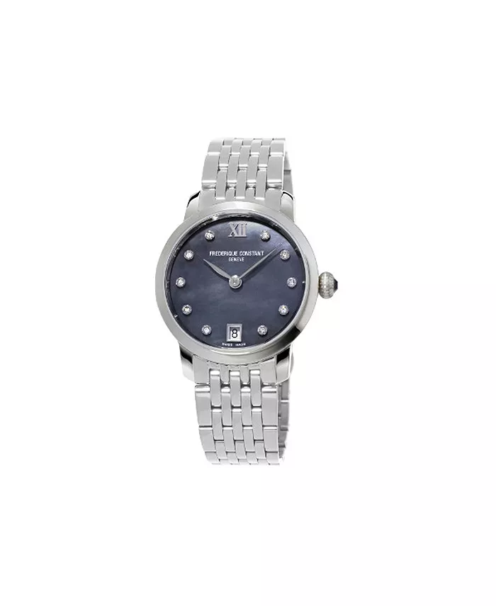 Женские часы-браслет Swiss Slimline Diamond (1/20 ct. t.w.) из нержавеющей стали, 30 мм Frederique Constant
Женские часы-браслет Swiss Slimline Diamond (1/20 ct. t.w.) из нержавеющей стали, 30 мм Frederique Constant