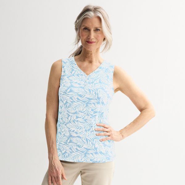 Женский топ с v-образным вырезом Croft & Barrow, цвет blue layered palms
Женский топ с v-образным вырезом Croft & Barrow, цвет blue layered palms